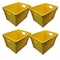 Flipside Corrugated Postal Storage Tote, 18-1/4 in L x 13-1/4 in W x 11-3/5 in H, Yellow, Plastic, 4 PK 40142 - alternate 5