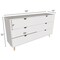 Homeroots 59" White Scoop Handle Six Drawer Double Dresser 490832 - alternate 4