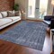 Homeroots 9' X 12' Blue And Gray Medallion Washable Indoor Outdoor Area Rug 616428 - alternate 6