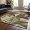 Homeroots 9' X 12' Olive Green Ivory And Burgundy Geometric Washable Indoor Outdoor Area Rug 600388 - alternate 4