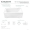 Kingston Brass 60" Acrylic Rectangular 3-Wall Alcove Tub w/ Anti-Skid Surface, Left Hand Drain Hole, Glossy White VTAP6031L22T - alternate 3