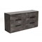 Homeroots 61" Grey Faux Marble Solid Manufactured Wood Six Drawer Double Dresser 490814 - alternate 3