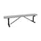 Leisure Craft 6' Standard Bench With No Back, Perforated Metal, Portable, Gray B6XPP-PERF-GRAY - alternate 1