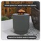 Leisuremod Eden 14 in Round Stone Side Table, Weatherproof Pedestal Base, Fully Assembled EST14GR - alternate 4
