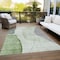 Homeroots 8' X 10' Olive Green And Gray Abstract Washable Indoor Outdoor Area Rug 582017 - alternate 3