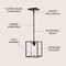 Jonathan Y Quinn 8.13" 1-Light Industrial Farmhouse Iron/Glass LED Pendant, Oil Rubbed Bronze JYL7583A - alternate 4