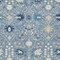 Homeroots 9' X 12' Denim Blue Ivory And Beige Oriental Washable Indoor Outdoor Area Rug 598038 - alternate 5