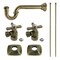 Kingston Brass Plumbing Sink Trim Kit with P-Trap, Antique Brass KPK110P3 - alternate 1