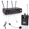 Pyle Pyle Portable UHF Wireless Microphone System - Battery Operated Four Microphone Set, 165 ft Range PDWM4122 - alternate 1