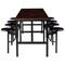 Regency Endure Standing Height Table & Chair Set with 8 Pull-Out Stools, Walnut Top, Walnut Wood Seats 9008-WLT-WLT - alternate 5