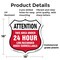Signmission 24 Hour Surveillance Shield Sign Attenti, 18 Inch X 18 Inch, Plastic Sign SHI-P-18-353 - alternate 3
