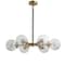 Jonathan Y Caleb 6-Light 28" Brass Cluster Pendant, Black/Brass Gold JYL9015A - alternate 5