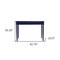 Homeroots Navy Blue Writing Desk 402082 - alternate 5