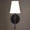 Vaxcel Briar 1 Light Matte Black Traditional Wall Sconce White Linen Shade W0474 - alternate 8
