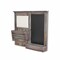 Homeroots 30" Brown Solid Wood Paper Organizer 379874 - alternate 5