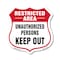 Signmission Restricted Area Shield Sign Unauthorized, 18 Inch X 18 Inch, Plastic Sign SHI-P-18-457 - alternate 1