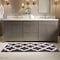 Lavish Home Bathroom Rug Long Non Slip Bath Mat with Trellis Pattern Extra Soft Absorbent Cotton Bath Mat Runner 67-0029-CH - alternate 3