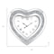 Homeroots 27" Silver Faux Crystal And Mirrored Glass Silent Analog Heart Wall Clock 635638 - alternate 4