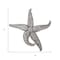 Homeroots 15" Antiqued Silver Resin Starfish Hanging Dimensional Sculpture 401228 - alternate 5