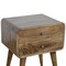 Homeroots 22" Gray Solid Wood Two Drawer Nightstand 651528 - alternate 6