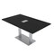 Skutchi Designs Rectangle Conference Table With Power, 36 in W, 60 in L, Black HAR-REC-36X60-DOU-U999ST19-ESIL - alternate 1