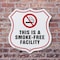 Signmission No Smoking Shield Label Set This Is A Sm, 6 inch X 6 inch, Plastic Sign, 2PK SHI-P-2PACK-6-399 - alternate 3