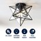 Jonathan Y Stella 12" Moravian Star Metal/Clear Glass LED Flush Mount, Oil Rubbed Bronze JYL9035A - alternate 6