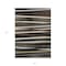 Homeroots 8' X 10' Black Brown And Ivory Striped Washable Indoor Outdoor Area Rug 597304 - alternate 5