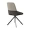 Armen Living Maverick Swivel Upholstered Dining Chair in Two-Tone Fabric Gray with Black Metal Legs - Set of 2 LCMVSIGRYBLK - alternate 4