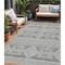 Homeroots 5' X 8' Gray And Ivory Southwestern Washable Indoor Outdoor Area Rug 593685 - alternate 1