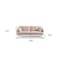 Homeroots 85" Beige Polyester Blend Convertible Futon Sleeper Sofa And Toss Pillows With Silver Legs 544952 - alternate 4