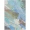 Homeroots 8' X 10' Sky Blue And Teal Blue Abstract Washable Indoor Outdoor Area Rug 611255 - alternate 4
