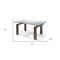 Homeroots 63" Clear and Brown Glass Self-Storing Leaf Dining Table 372065 - alternate 4