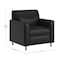 Flash Furniture Agent Black LeatherSoft Reception Chair with Right Side Charging Bank, Includes 2 Outlets, 2USB Por BT-827U-1-BK-CHR-GG - alternate 6