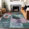 Homeroots 3' X 5' Green Copper And Purple Geometric Washable Indoor Outdoor Area Rug 604324 - alternate 5