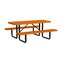 Leisure Craft Rectangle Picnic Table, Orange, Surface Mount, 6 ft L T6XPSM-ORANGE - alternate 1