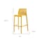 Homeroots Set of Four 30" Yellow Heavy Duty Plastic Outdoor Bar Height Chairs 565355 - alternate 3