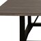 Homeroots 60" Dark Brown and Black Solid Wood and Iron Frame Base Square Dining Table 544750 - alternate 9