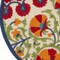 Homeroots 4' Navy Blue Beige Green Blue And Red Round Floral Indoor Outdoor Area Rug 546800 - alternate 4