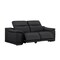 Homeroots 80in Black and Silver Leather Power Reclining Loveseat 643818 - alternate 6
