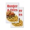 Signmission Burger & Fries, Vinyl Decals Only 24 Inch x 36 Inch, Vinyl Decal, 2PK DSB-2436-2PACK-Burger & Fries - alternate 1