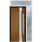 Vdomdoors Steel Door Deux 1713 Natural Oak Sidelight and Transom White Window Stainless Inserts Single Modern DEUX1713EXD-OAKW-W36+12 x H80+16-Left-hand Inswing - alternate 3