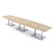 Skutchi Designs Hexagon Conference Table With Power Unit, 48 in W, 192 in L, Brown HAR-HEX.IR-48X192-DOU-K525-ESIL - alternate 1