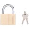 Prosource Padlock, Standard Shackle, 11/32 in Dia Shackle, 1-1/2 in H Shackle, Steel Shackle, Brass Body HD10060 - alternate 1