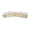 Homeroots Beige Italian Leather Modular L Shaped Eight Piece Corner Sectional With Console 534850 - alternate 7