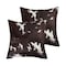 Homeroots Set of Two 18" Chocolate and White Cowhide Cowhide Throw Pillows, 2PK 544604 - alternate 5