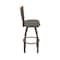 Holland Bar Stool Co Eleanor 30in Swivel Bar Stool with Bronze Finish, Medium Back and Graph Chalice Seat 880 - alternate 5