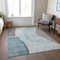 Homeroots 9' X 12' Teal Blue Aqua And Gray Abstract Washable Indoor Outdoor Area Rug 582036 - alternate 4