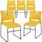 Flash Furniture Yellow Plastic Stack Chair, PK5 5-RUT-2-YL-GG - alternate 1