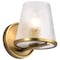 Nuvo Valentine, 1 Light Vanity, Vintage Brass Finish, Hammered Glass 60/8261 - alternate 5